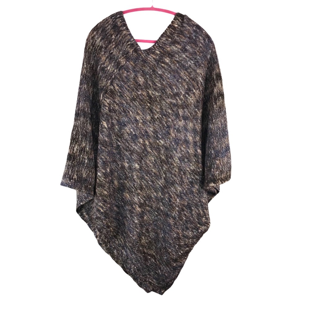 Beautiful Knit Marled Poncho - Picture 1 of 11